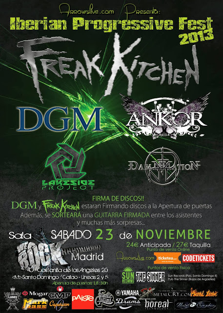 Freak Kitchen + DGM + Ankor + Lakeside Project + Damnnation We Rock (Madrid)