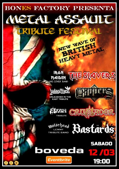 The Slavers (Iron Maiden Tribute) + The Rippers (Judas Priest Tribute) + Crusader (Saxon Tribute) + Bastärds (Motörhead Tribute)