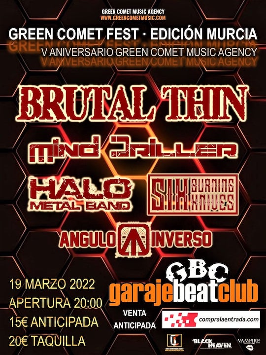 Brutal Thin + Mind Driller + Halo Metal Band + Six Burning Knives + Angulo Inverso