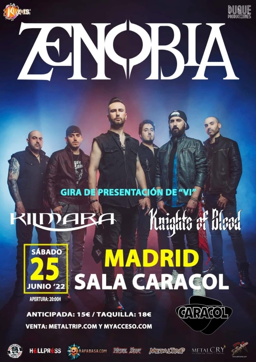 Zenobia + Kilmara + Knights of Blood Caracol (Madrid)