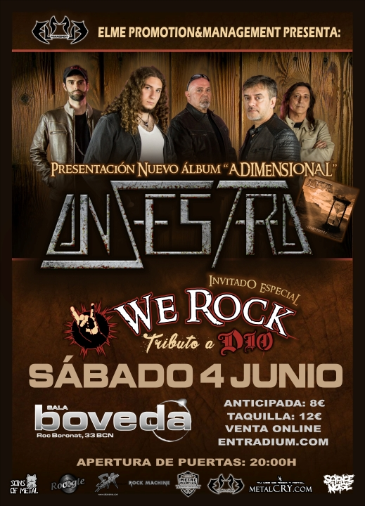 Anzestra + We Rock (Tributo a Dio) Bóveda (Barcelona)