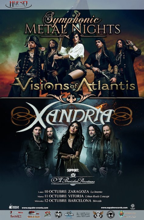 Visions of Atlantis + Xandria + Ye Banished Privateers Bóveda (Barcelona)