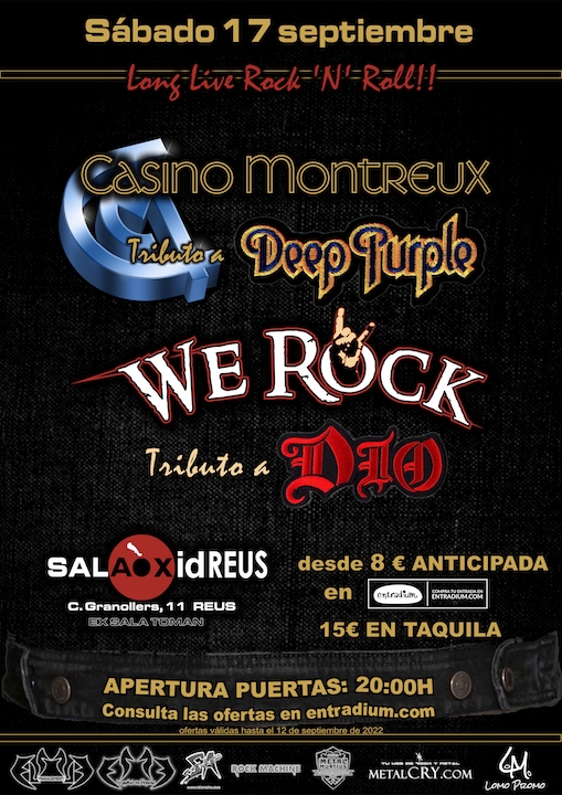Casino Montreux (Deep Purple Tribute) + We Rock (Tributo a Dio) Oxid (Reus)