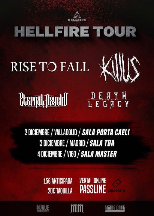 Rise to Fall + Killus + Eternal Psycho + Death & Legacy Porta Caeli (Valladolid)