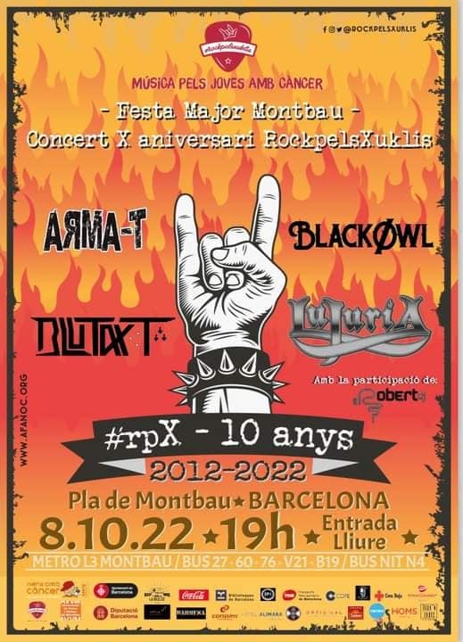 Arma-T + Black Owl + BlutaxT + Lujuria Pla de Montbau (Barcelona)