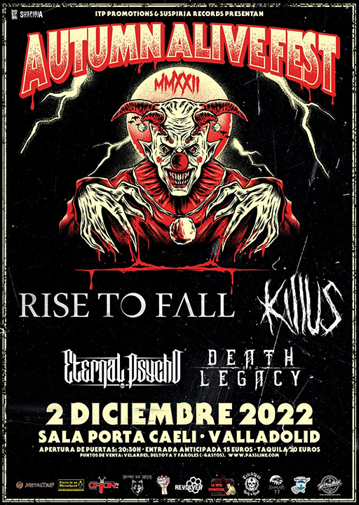 Rise to Fall + Killus + Eternal Psycho + Death & Legacy Porta Caeli (Valladolid)