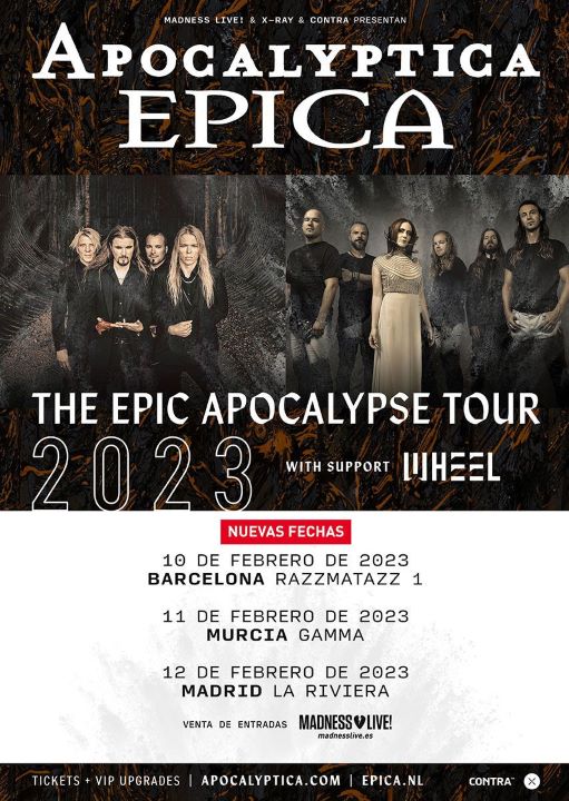 Apocalyptica + Epica + Wheel Razzmatazz (Barcelona)