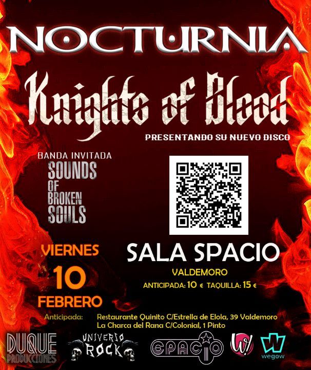 Nocturnia + Knights of Blood + Sounds of Broken Souls Spacio (Valdemoro)