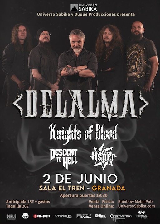 Delalma + Knights of Blood + Descent to Hell + Astter El Tren (Granada)