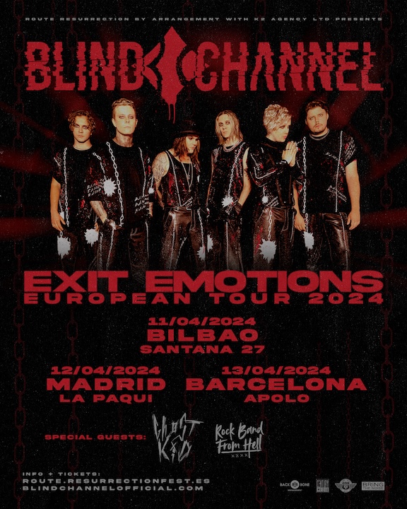 Blind Channel + Ghost Kid + Rock Band From Hell Apolo (Barcelona)