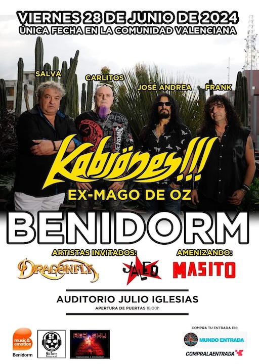 Kabrönes + Dragonfly + Jaleo Auditorio Julio Iglesias (Benidorm)