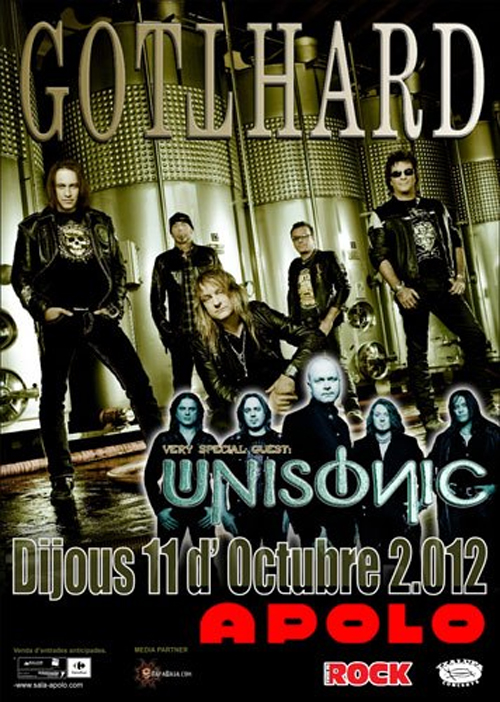 Gotthard + Unisonic - 11/10/2012 Sala Apolo (Barcelona)