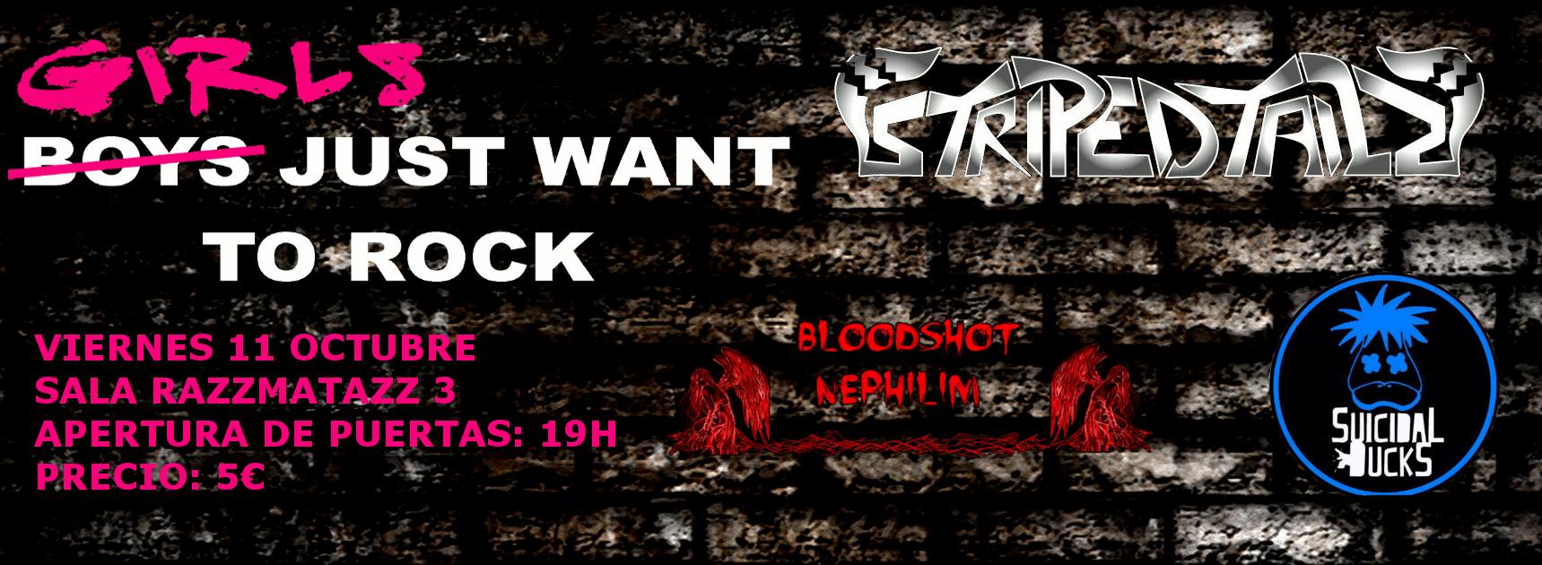 Striped Tails + Suicidal Ducks + Bloodshot Nephilim - 11/10/2013 Sala Razzmatazz 3 (Barcelona)