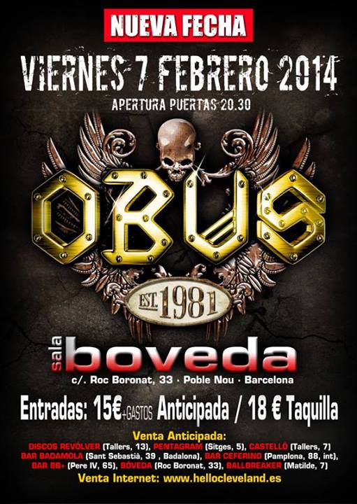 Obús- 07/02/2014 -Sala Bóveda (BCN)