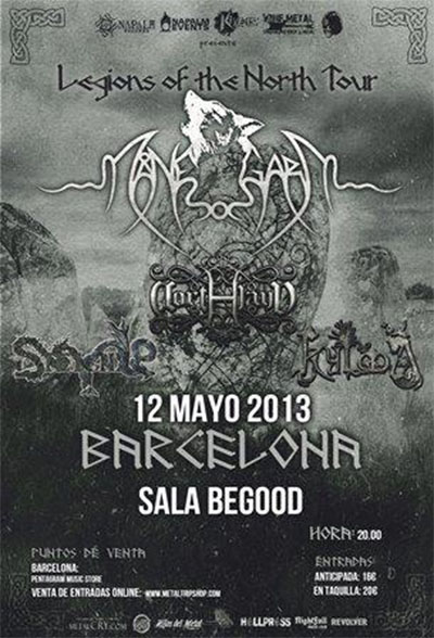 Månegarm + Northland + Steignyr + Kymlä - 12/05/2013 Sala BeCool (Barcelona)