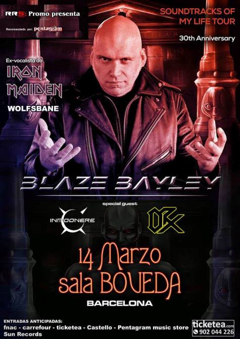 Dr. X + Inmoonere + Blaze Bayley - 14/03/2014 Bóveda (Bcn)