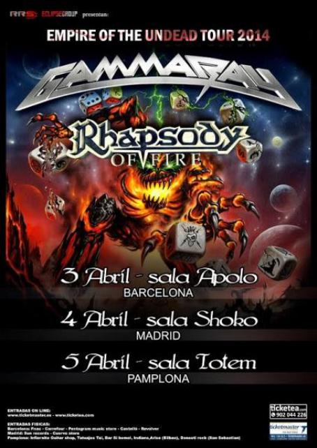 Rhapsody of Fire + Gamma Ray - 03/04/2014 Apolo (Bcn)