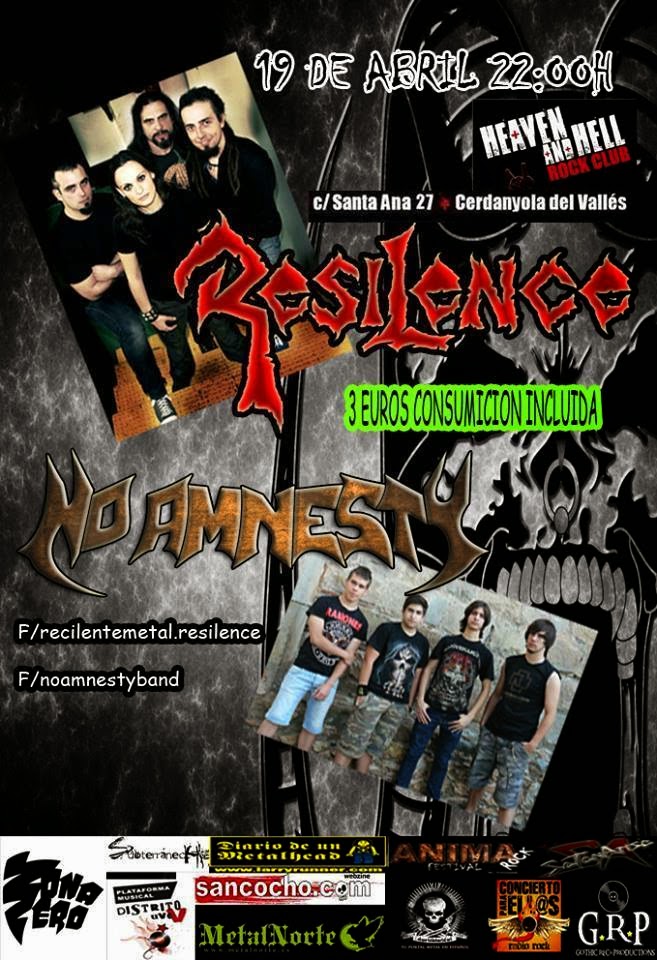 Resilence + No Amnesty - 19/04/2014 Heaven And Hell (Cerdanyola Del Vallès)
