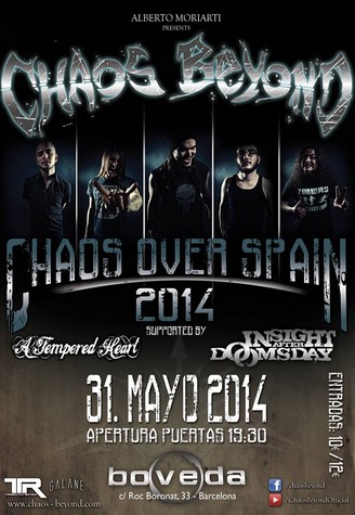 Chaos Beyond + A Tempered Heart + Insight After Doomsday - 31/05/2014 Bóveda (Barcelona)
