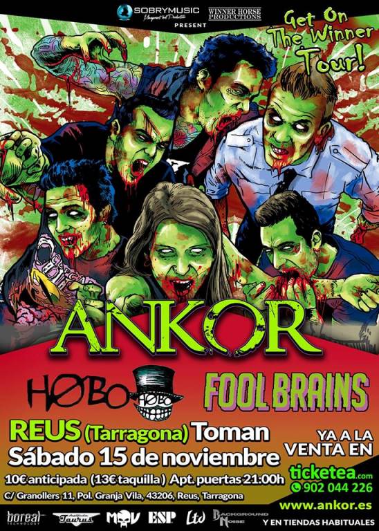 Fool Brains + Hobo + Ankor - 15/11/214 Sala Toman (Reus)