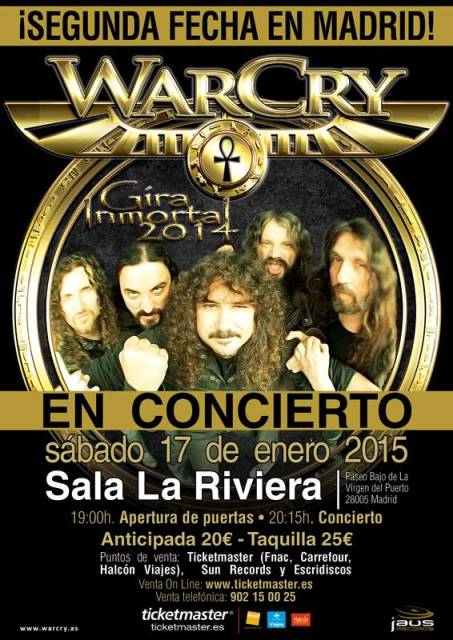 Warcry - 17/01/2015 La Riviera (Madrid)