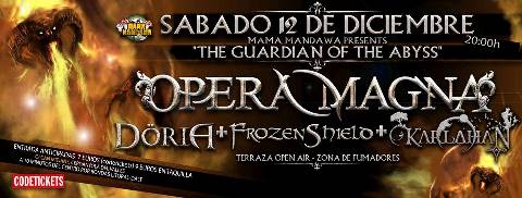 Opera Magna + Döria + Karlahan + Frozen Shield - 12/12/2015 Mama Mandawa (Cerdanyola)