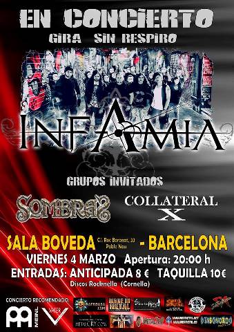 Infamia + SombraS + Collateral X - 4/3/2016 Sala Bóveda (Bcn)