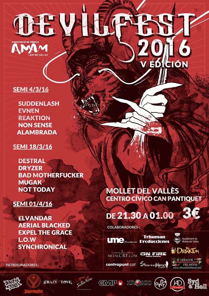 2a Semifinal Devilfest 2016 - 18/03/2016 CC Can Pantiquet (Mollet Del Vallès)
