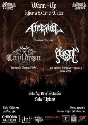Cauldron + Atrexial + Abisme - 09/09/2017 - Upload (Bcn)