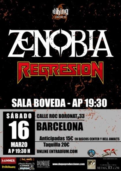 Zenobia + Regresión - 16/03/2019 - Sala Bóveda (Bcn)