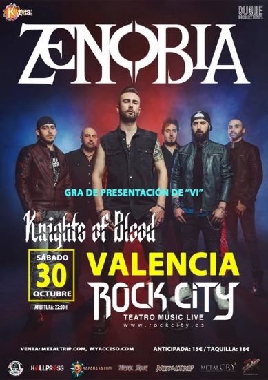 Zenobia + Knights of Blood - 30/10/2021 - Rock City (Valencia)