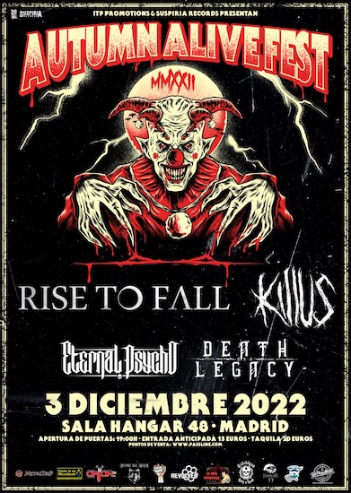 Death & Legacy, Eternal Psycho, Killus, Rise to Fall - (3/12/22) - Hangar 48 (Madrid)