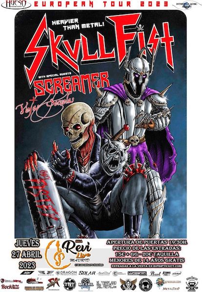 Skull Fist + Screamer + Viejas Secuelas - 27/04/23 -  Revi Live (Madrid)
