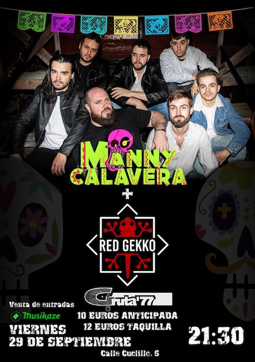 Manny Calavera & Red Gekko - 29/09/23 - Gruta 77 (Madrid)