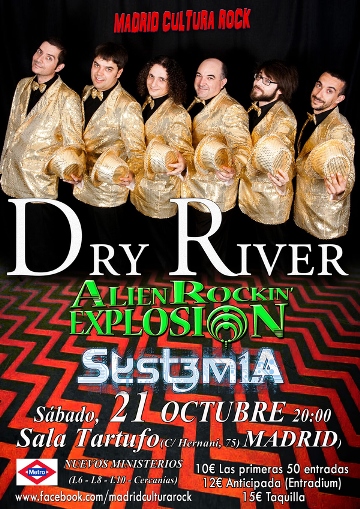 Dry River + Alien Rockin' Explosion + Systemia - 21/10/2017 - Sala Tartufo (Madrid)