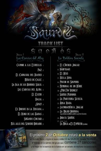 Saurom muestra la portada y tracklist de Sueños