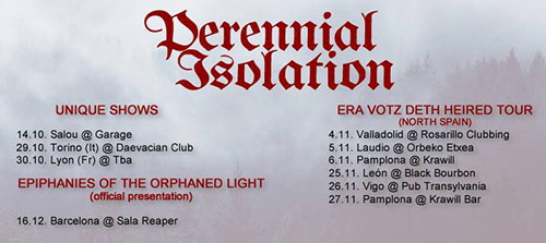Perennial Isolation, nou disc per a finals de 2016 i gira pre-llançament anunciada