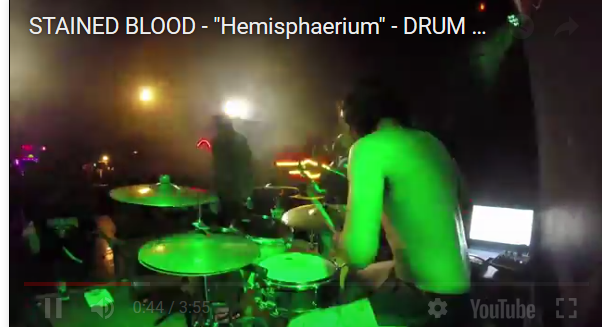 Stained Blood lanza video de drum cam del tema Hemisphaerium