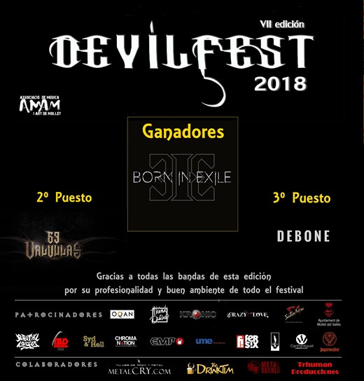 Ganadores del Devilfest 2018