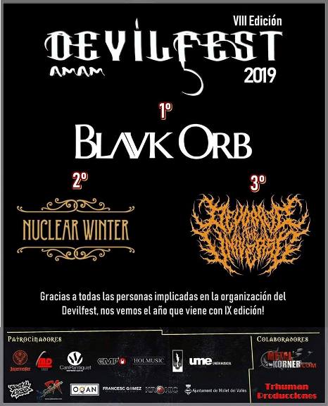 Blavk Orb, ganadores del Devil Fest 2019!