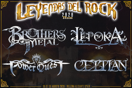 Brothers of Metal, Lèpoka, Power Quest y Celtian también estarán en Leyendas del Rock 2020