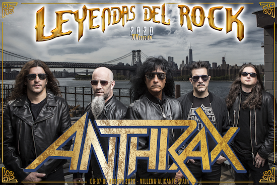 Anthrax cabeza de cartel y Archon Angel también en Leyendas del Rock 2020