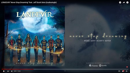Lándevir publica el seu nou single "Never Stop Dreaming" al costat de Jeff Scott Soto
