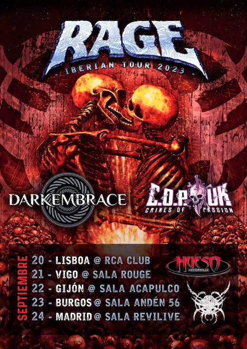 Rage + Crimes of Passion + Dark Embrace Andén 56 (Burgos)