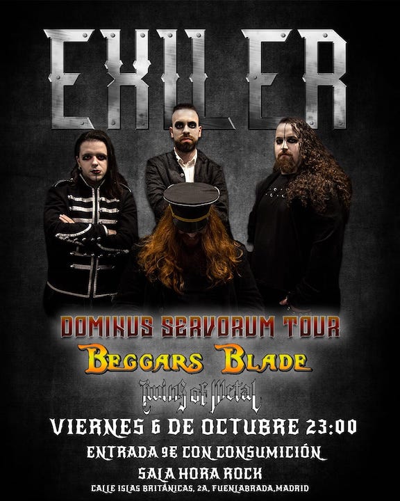 Exiler + Beggars Blade + Twins of Metal Hora Rock (Fuenlabrada (Madrid))