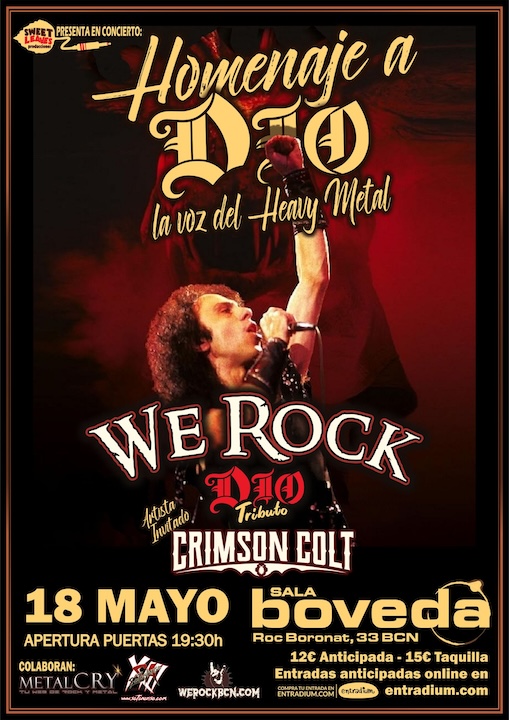 We Rock (Dio Tribute) + Crimson Colt Bóveda (Barcelona)