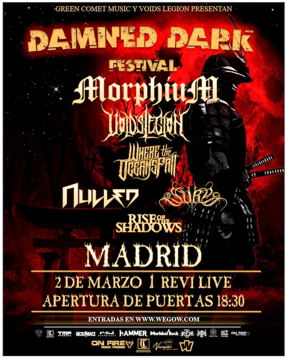 Morphium + Voids Legion + Where the Oceans Fall + Nulled + Suru + Rise of the Shadows Revi Live (Madrid)