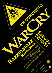Warcry - 22/10/11 Sala Razzmatazz (Barcelona)