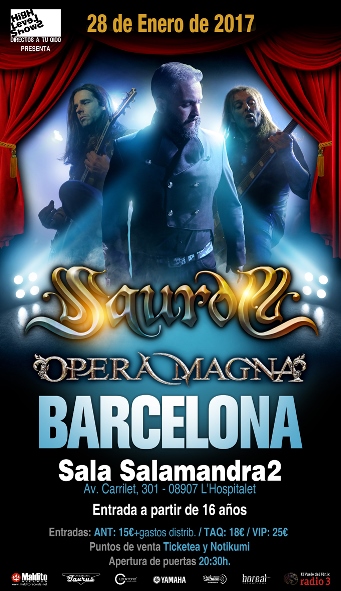 Saurom + Opera Magna - 28/01/2017 -  Sala Salamandra II (L'Hospitalet, Barcelona) 