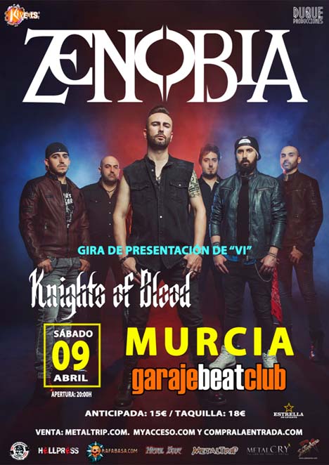 Zenobia + Knights of Blood - (09/04/2022) - Sala Garage Beat Club (Murcia)